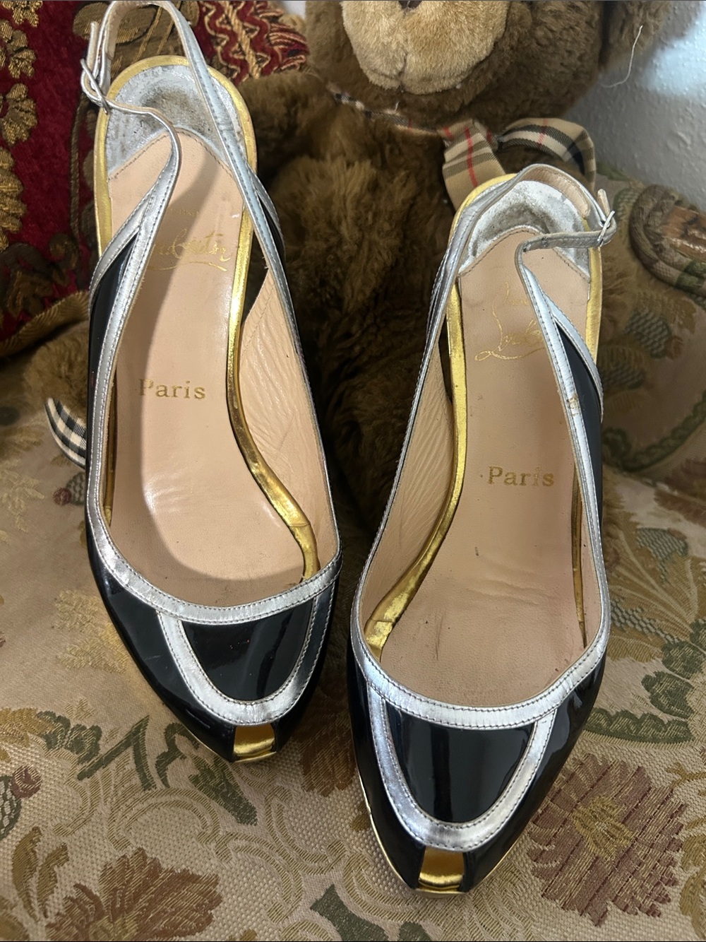 Christian Louboutin heel Women's Slingback Heels